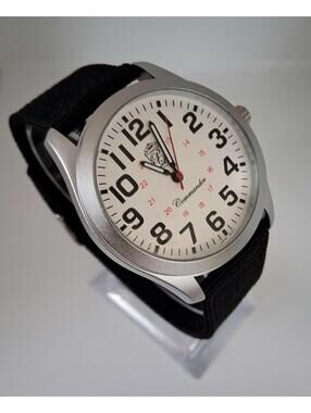 NEW Pierre Lucerne Commander WW2 Style Navy Men's Watch